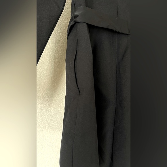 Endless Rose belted tuxedo romper w/pockets - Picture 7 of 8